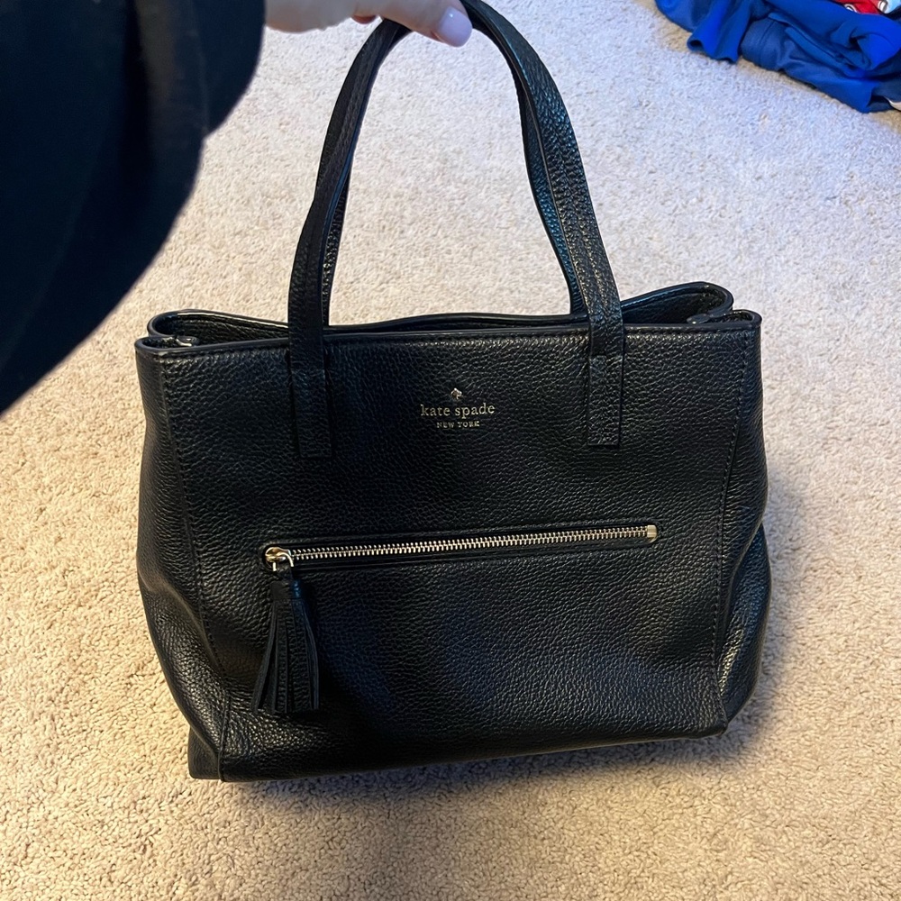 Kate Spade Black Textured Tote